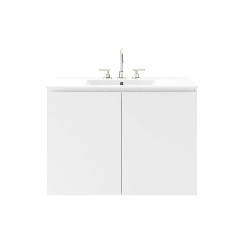 Bryn Wall-Mount Bathroom Vanity Basin Included by Modway