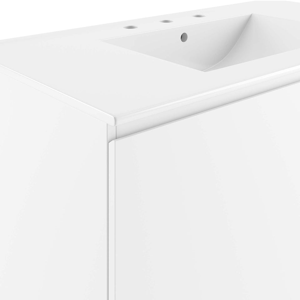 Bryn Wall-Mount Bathroom Vanity Basin Included by Modway