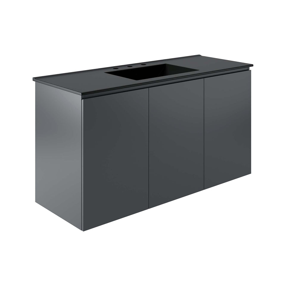 Bryn Wall-Mount Bathroom Vanity Basin Included by Modway