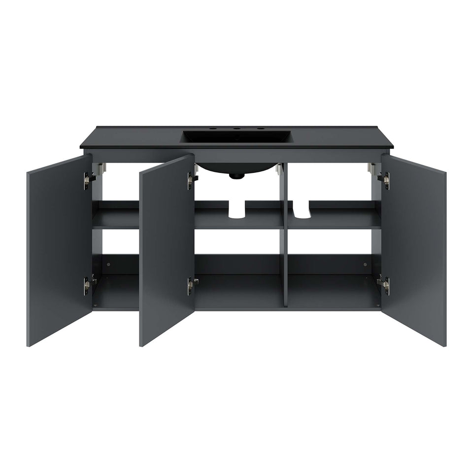 Bryn Wall-Mount Bathroom Vanity Basin Included by Modway