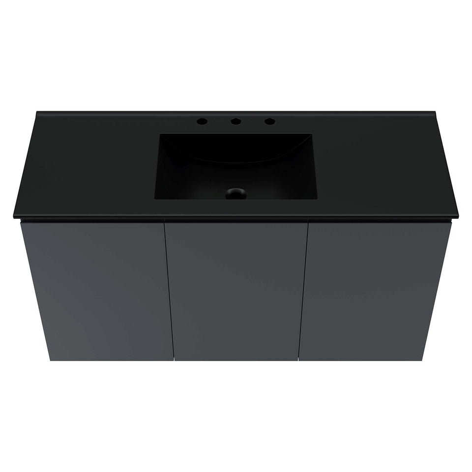 Bryn Wall-Mount Bathroom Vanity Basin Included by Modway
