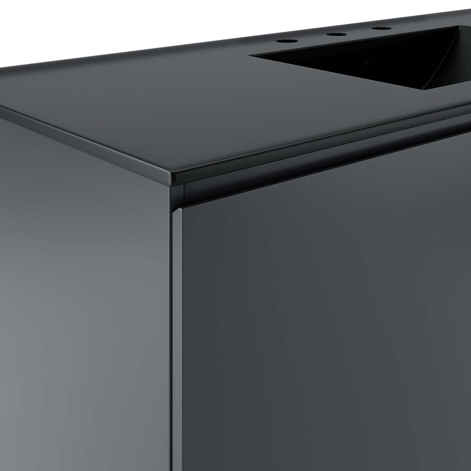 Bryn Wall-Mount Bathroom Vanity Basin Included by Modway