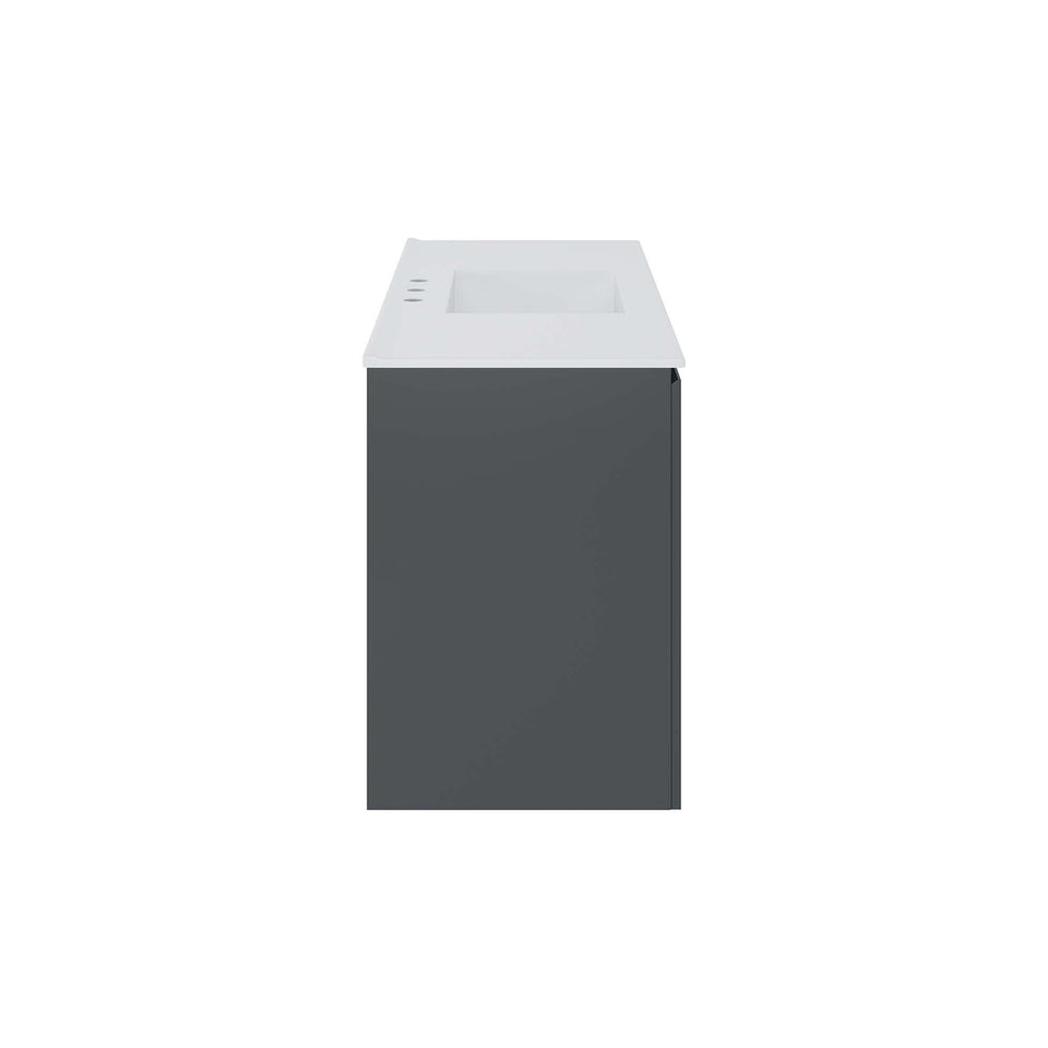 Bryn Wall-Mount Bathroom Vanity Basin Included by Modway
