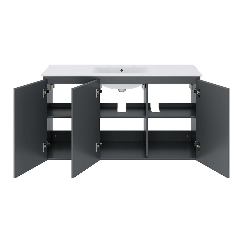 Bryn Wall-Mount Bathroom Vanity Basin Included by Modway