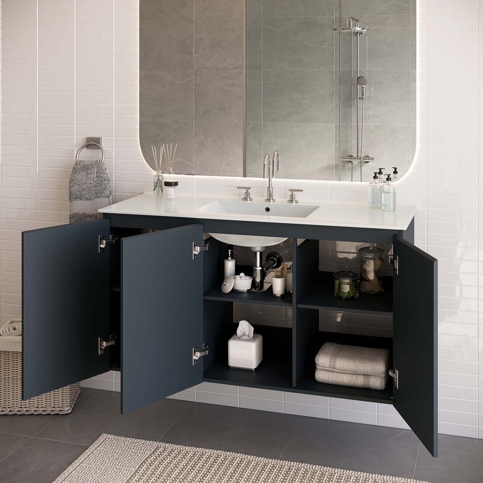 Bryn Wall-Mount Bathroom Vanity Basin Included by Modway