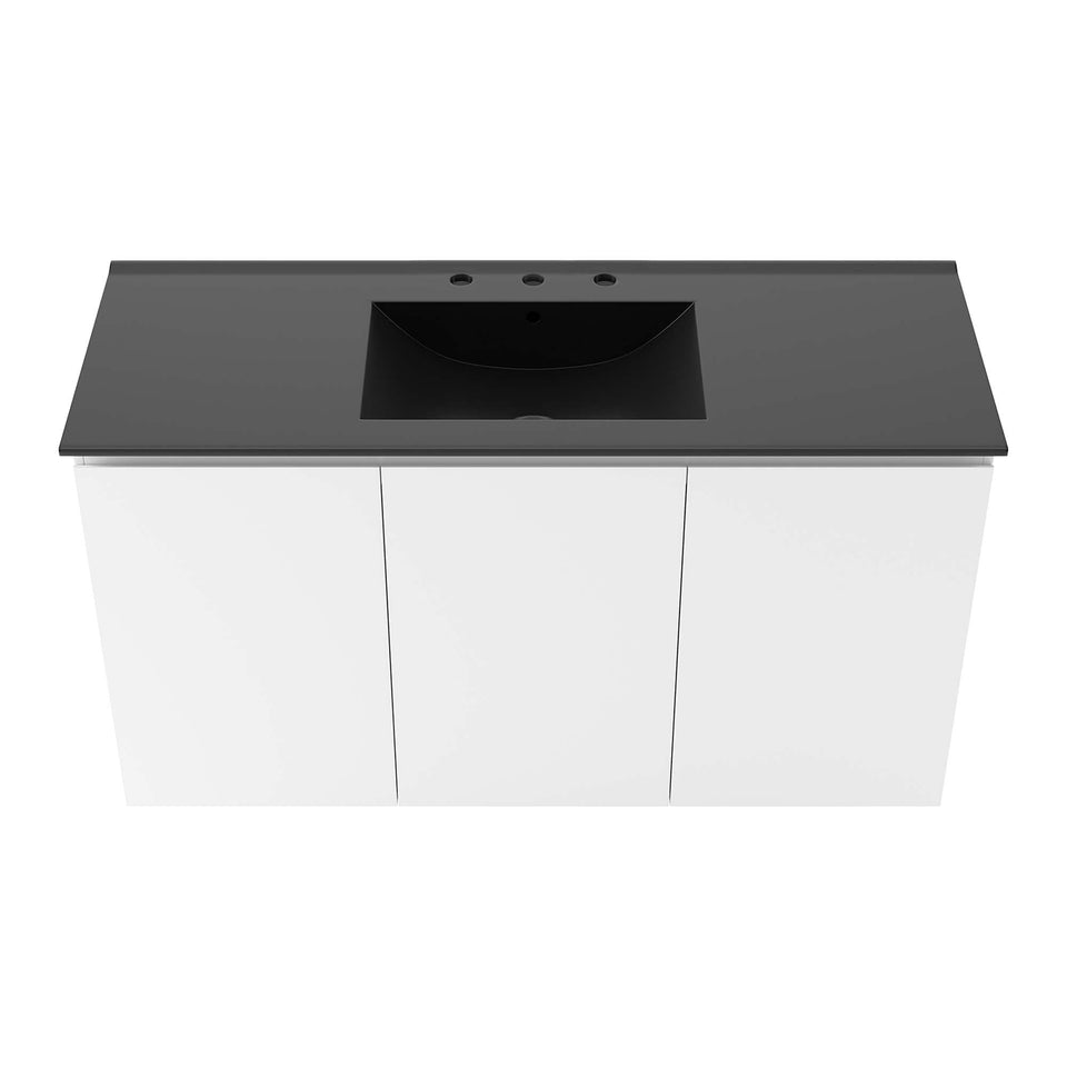 Bryn Wall-Mount Bathroom Vanity Basin Included by Modway
