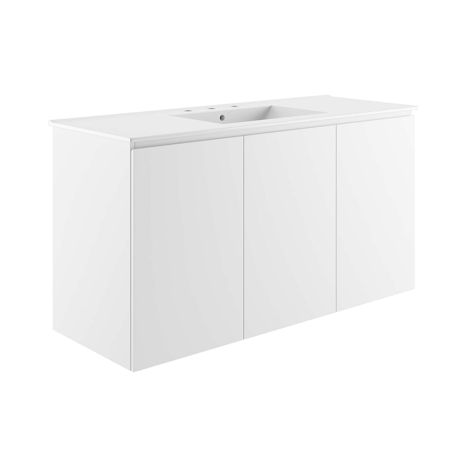 Bryn Wall-Mount Bathroom Vanity Basin Included by Modway