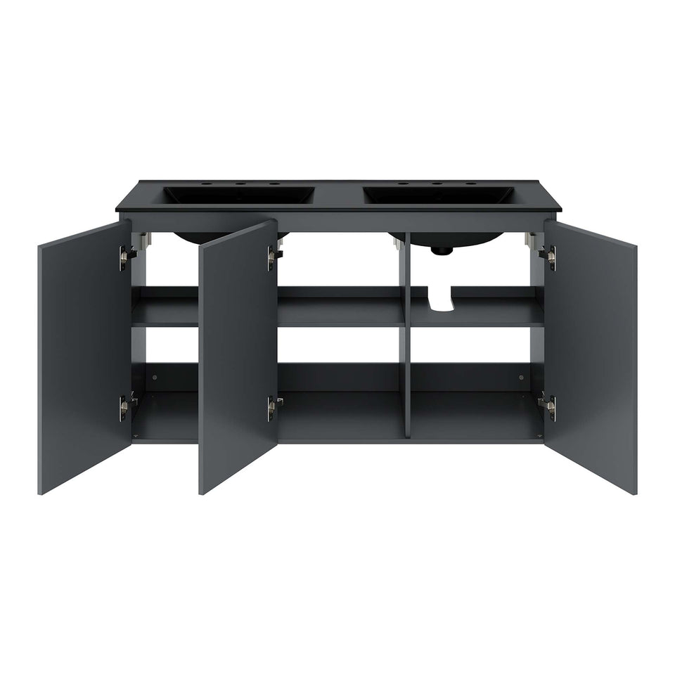 Bryn Wall-Mount Bathroom Vanity Basin Included by Modway