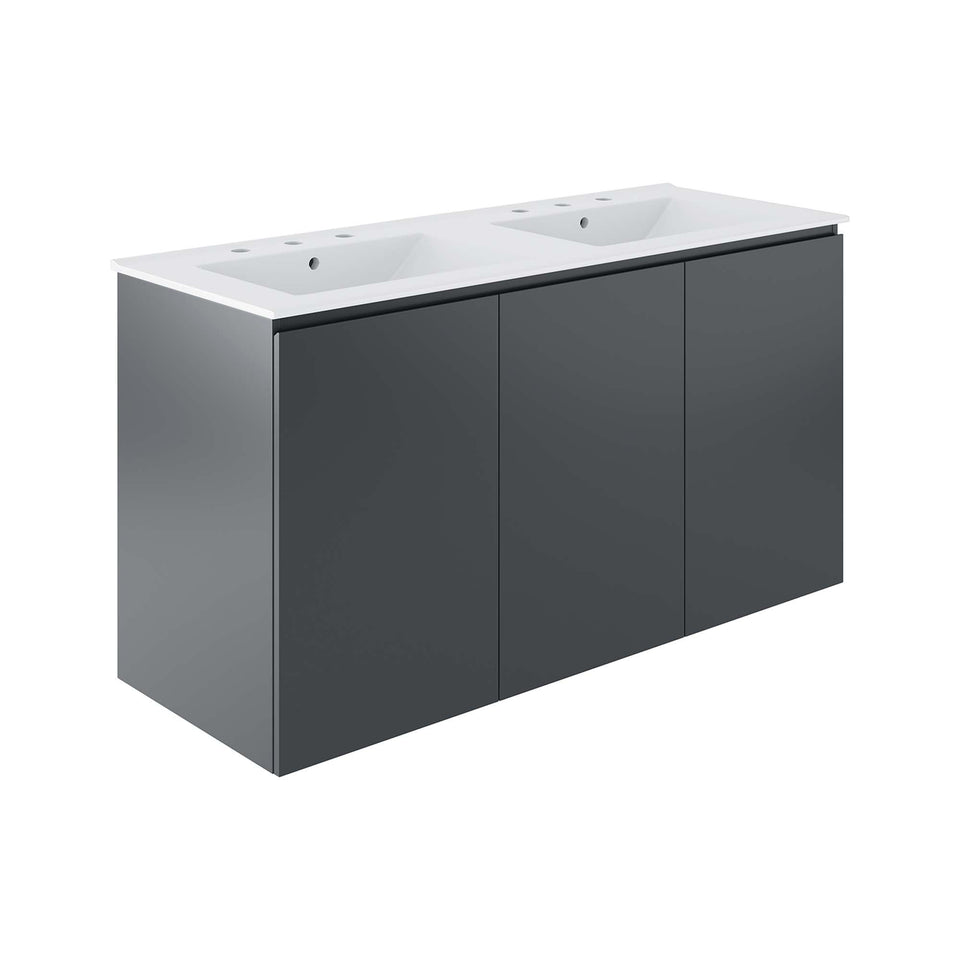Bryn Wall-Mount Bathroom Vanity Basin Included by Modway
