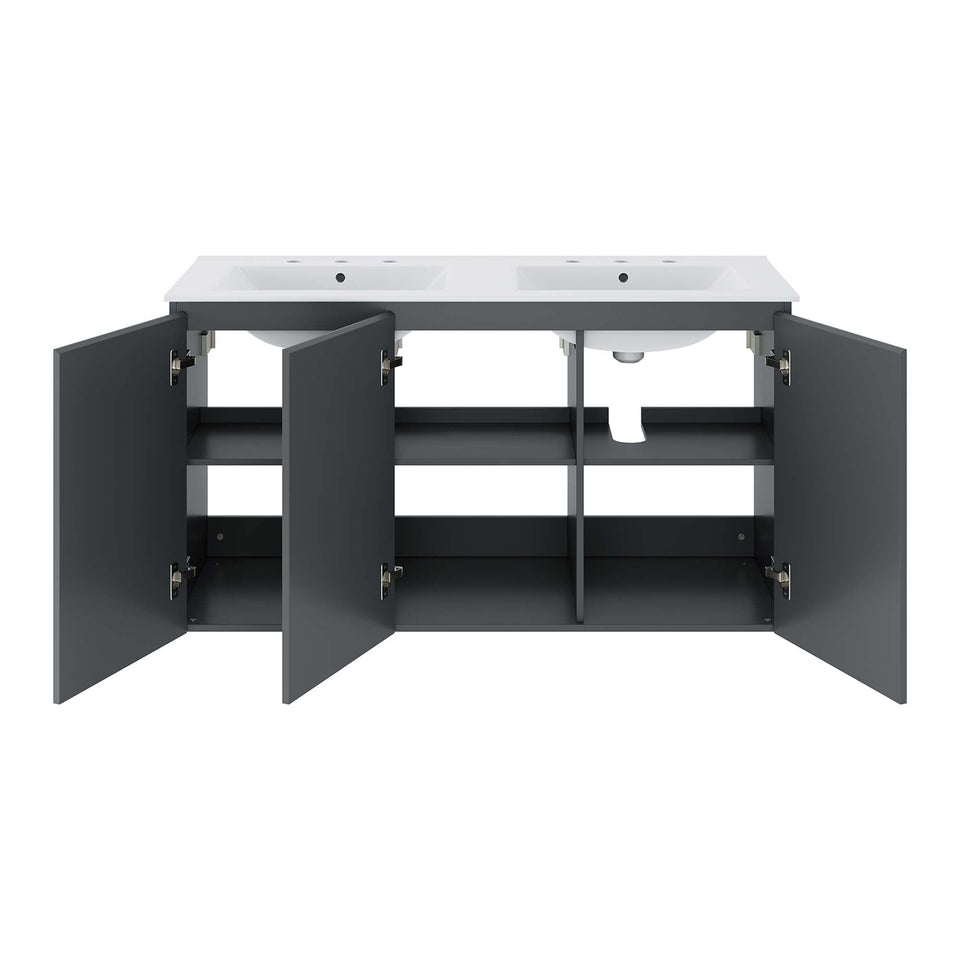 Bryn Wall-Mount Bathroom Vanity Basin Included by Modway
