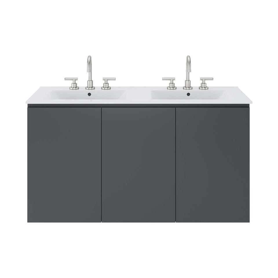 Bryn Wall-Mount Bathroom Vanity Basin Included by Modway