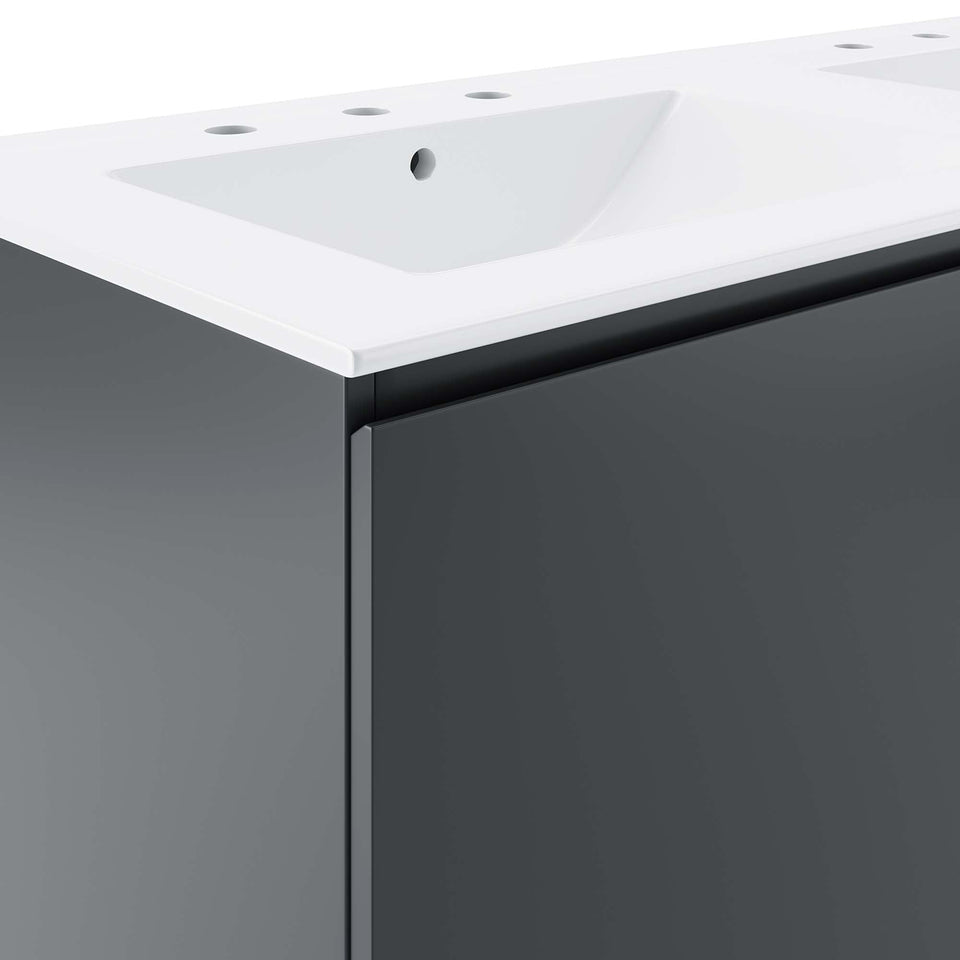 Bryn Wall-Mount Bathroom Vanity Basin Included by Modway