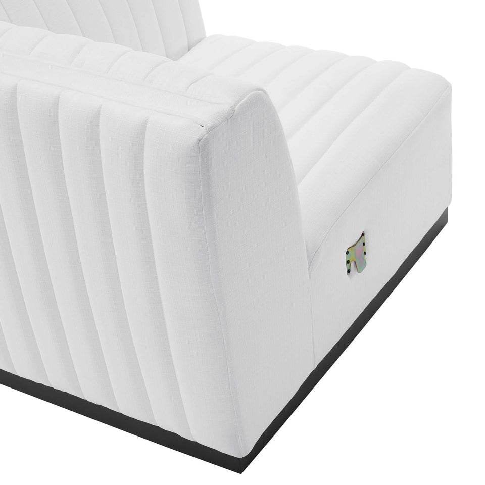 Conjure Channel Tufted Upholstered Fabric Loveseat by Modway