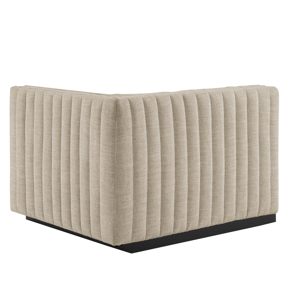 Conjure 4-Piece Channel Tufted Upholstered Fabric Sectional Sofa by Modway