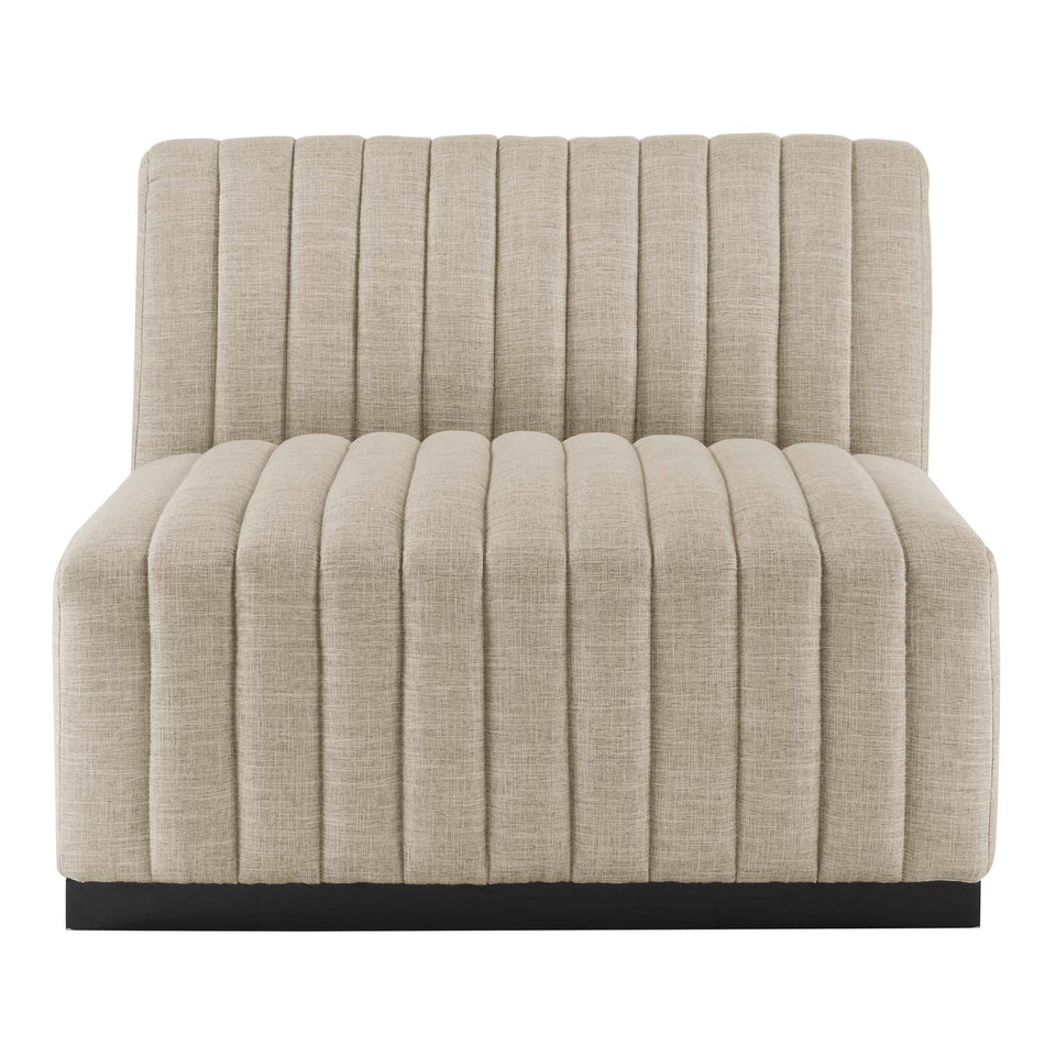 Conjure 6-Piece Channel Tufted Upholstered Fabric Sectional Sofa by Modway