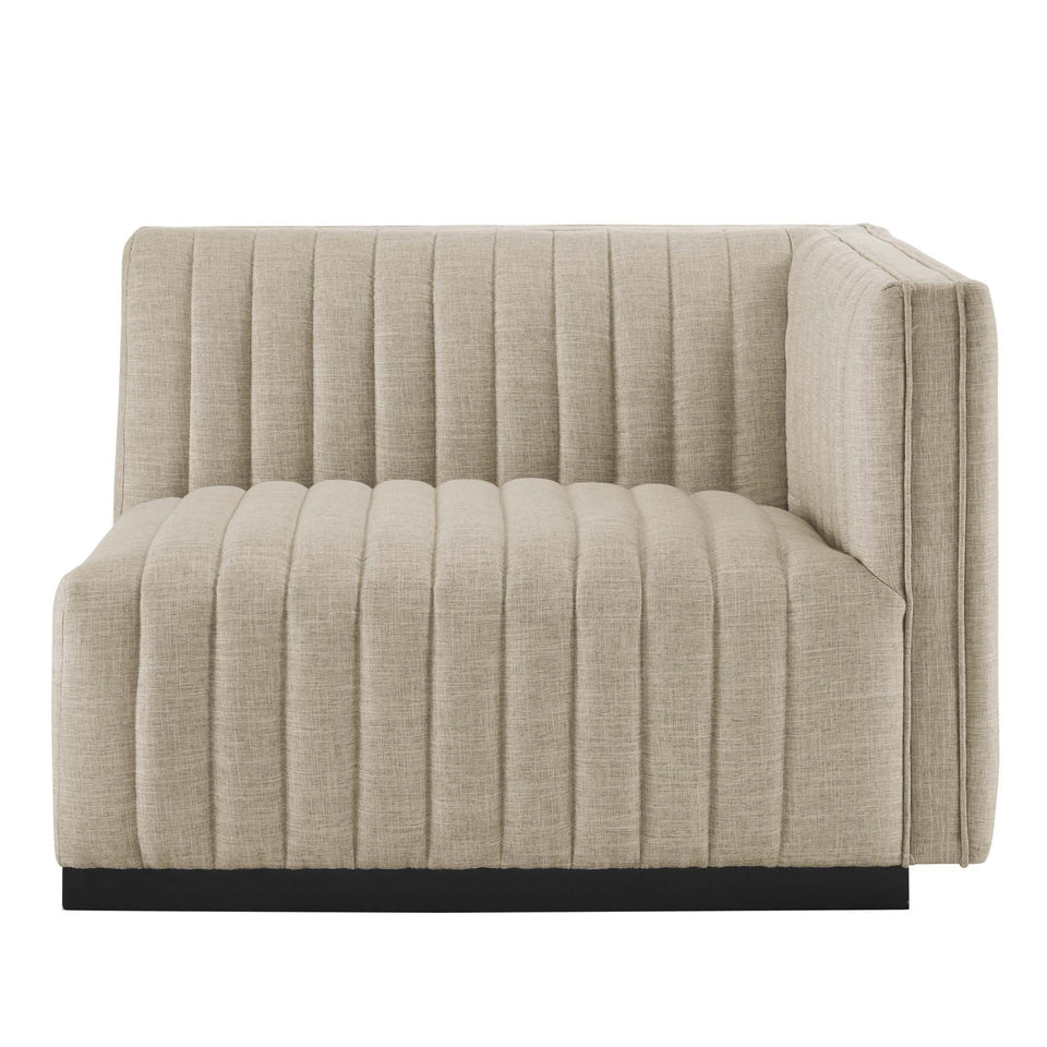 Conjure 5-Piece Channel Tufted Upholstered Fabric L-Shaped Sectional by Modway