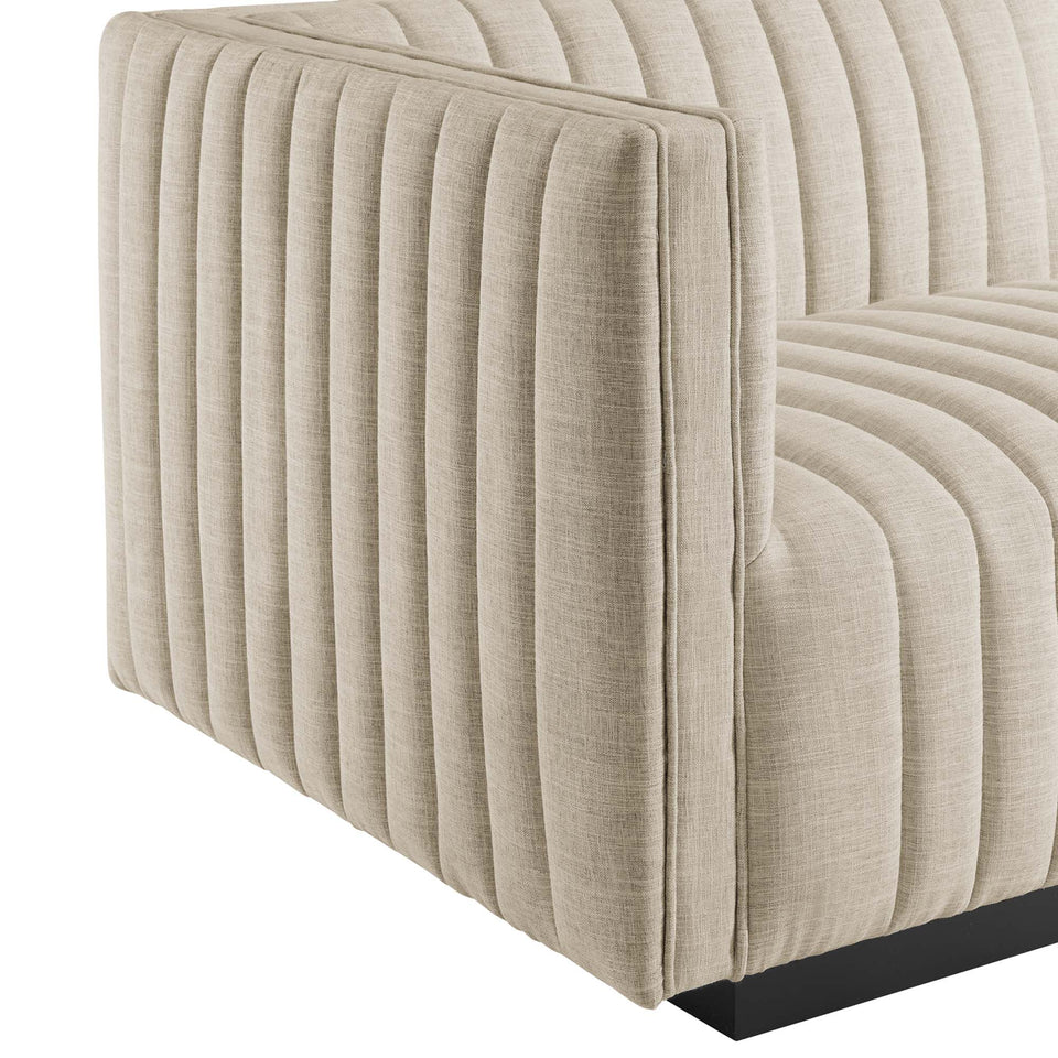 Conjure 6-Piece Channel Tufted Upholstered Fabric U-Shaped Sectional by Modway