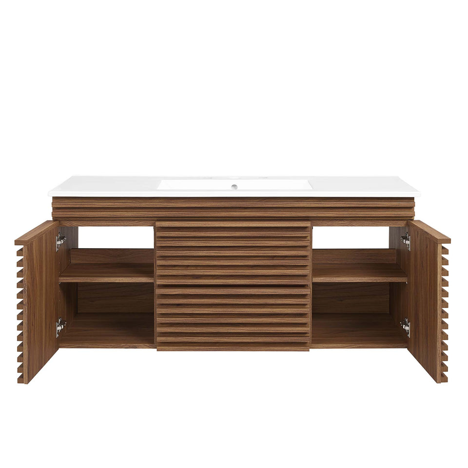 Render 48" Wall-Mount Bathroom Vanity by Modway