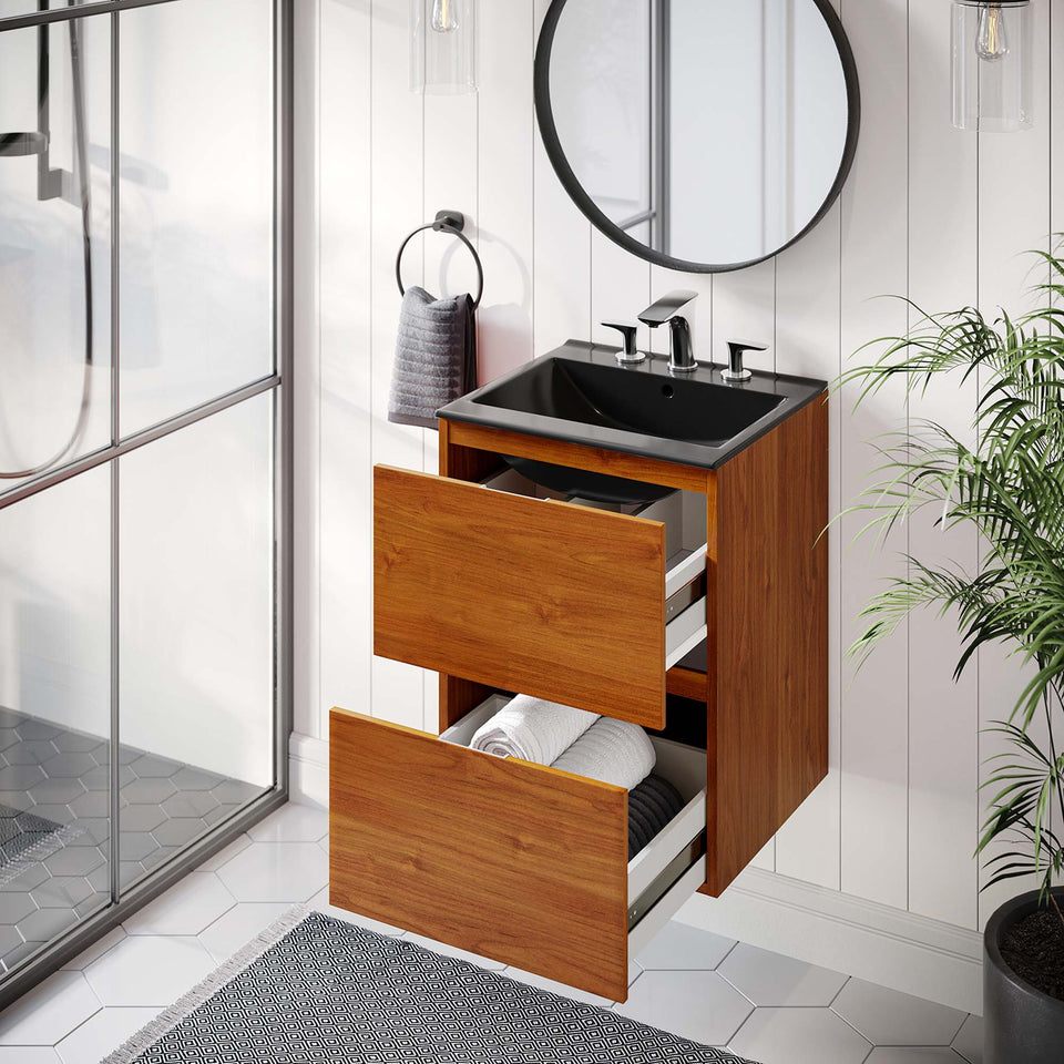 Scenic Wall-Mount Bathroom Vanity Basin Included by Modway