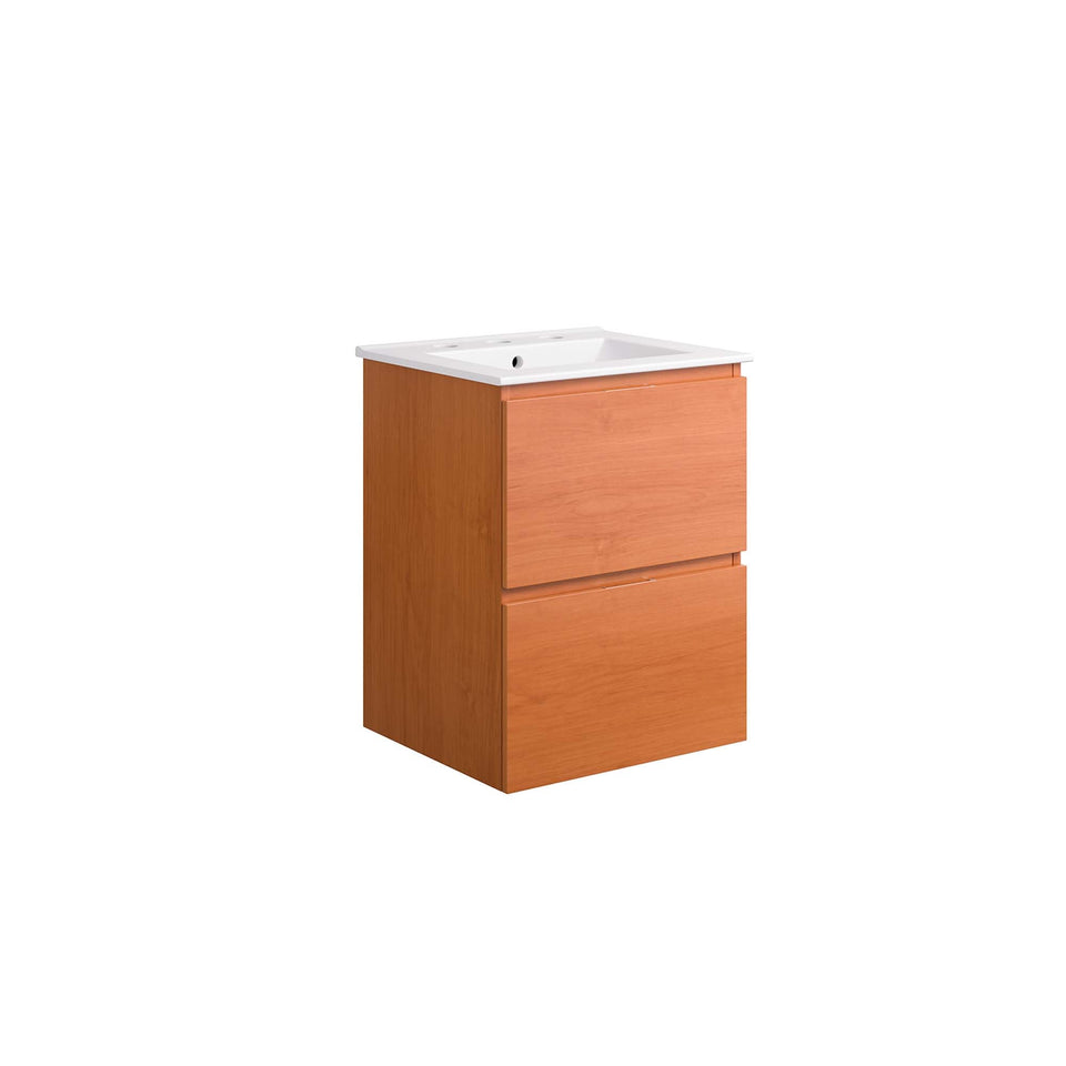 Scenic Wall-Mount Bathroom Vanity Basin Included by Modway