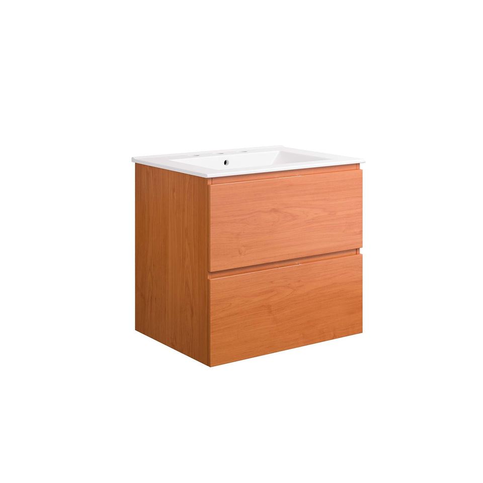Scenic Wall-Mount Bathroom Vanity Basin Included by Modway