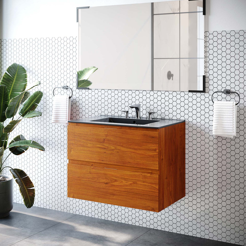 Scenic Wall-Mount Bathroom Vanity Basin Included by Modway