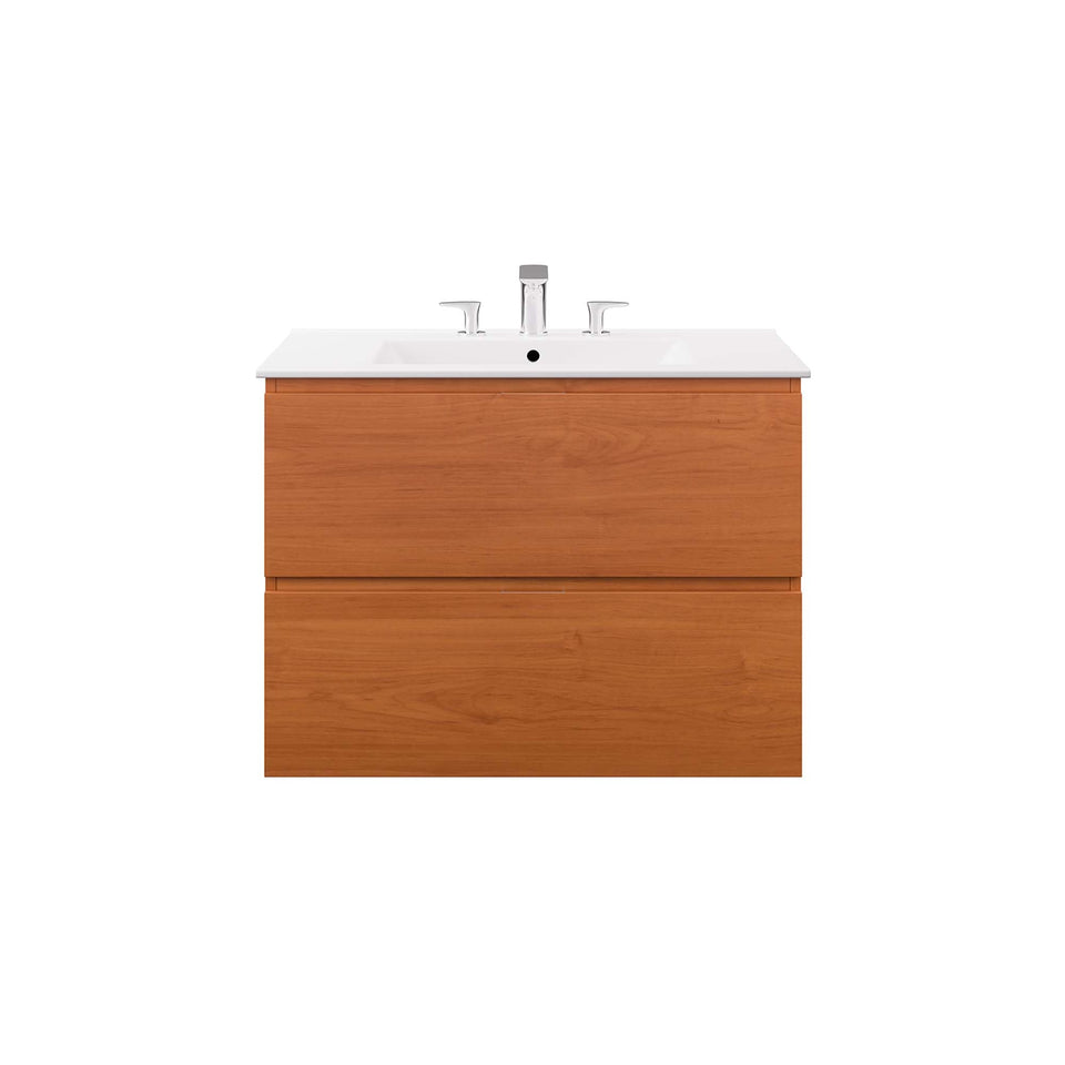 Scenic Wall-Mount Bathroom Vanity Basin Included by Modway