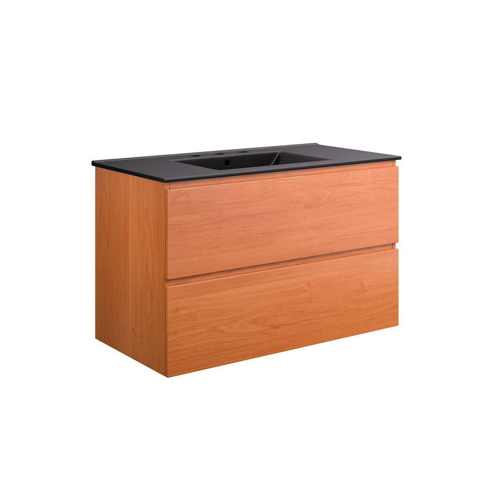 Scenic Wall-Mount Bathroom Vanity Basin Included by Modway