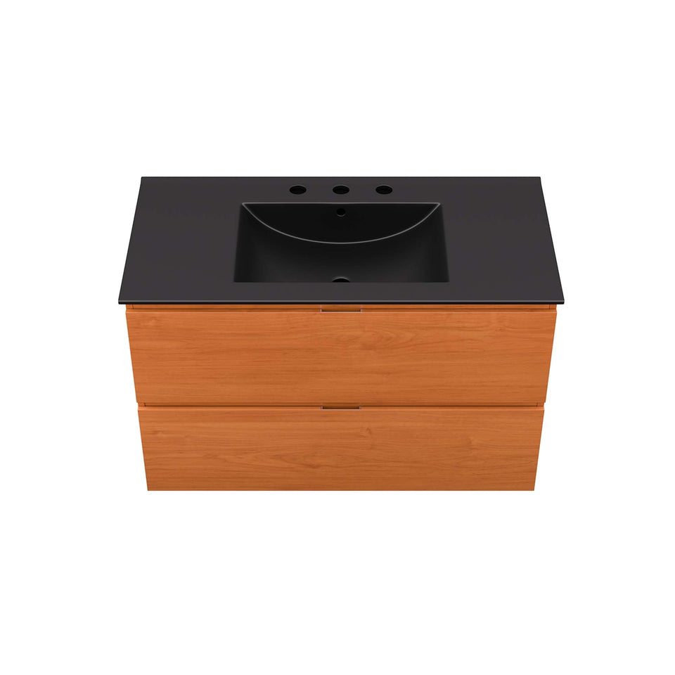 Scenic Wall-Mount Bathroom Vanity Basin Included by Modway