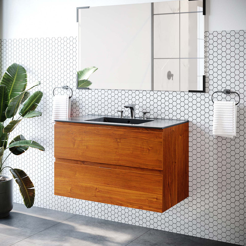 Scenic Wall-Mount Bathroom Vanity Basin Included by Modway