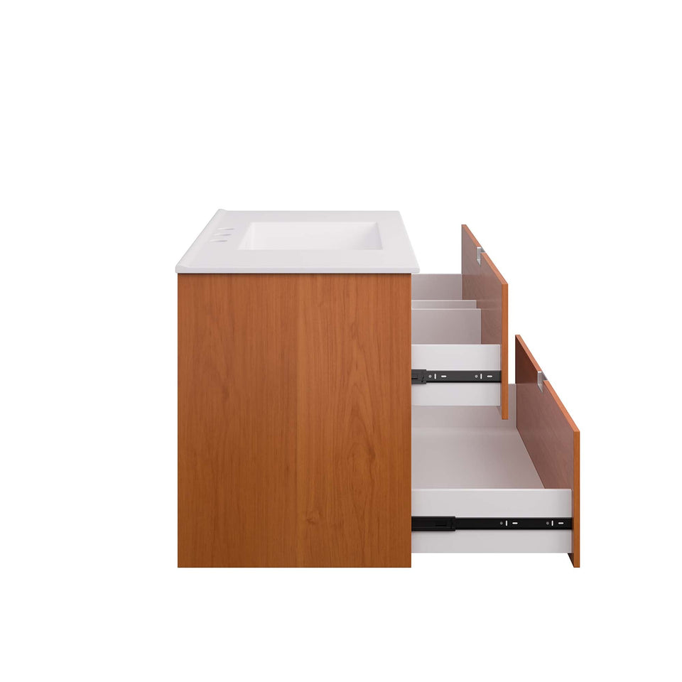 Scenic Wall-Mount Bathroom Vanity Basin Included by Modway