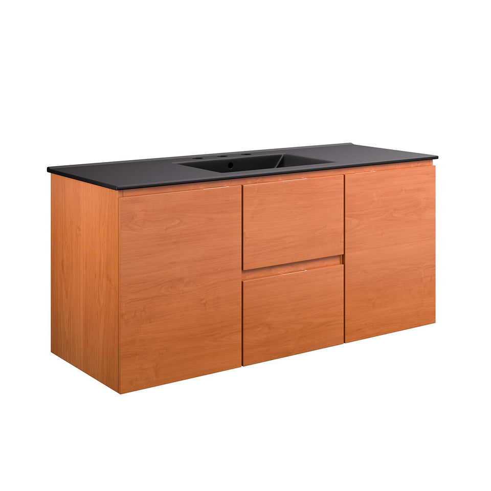 Scenic Wall-Mount Bathroom Vanity Basin Included by Modway