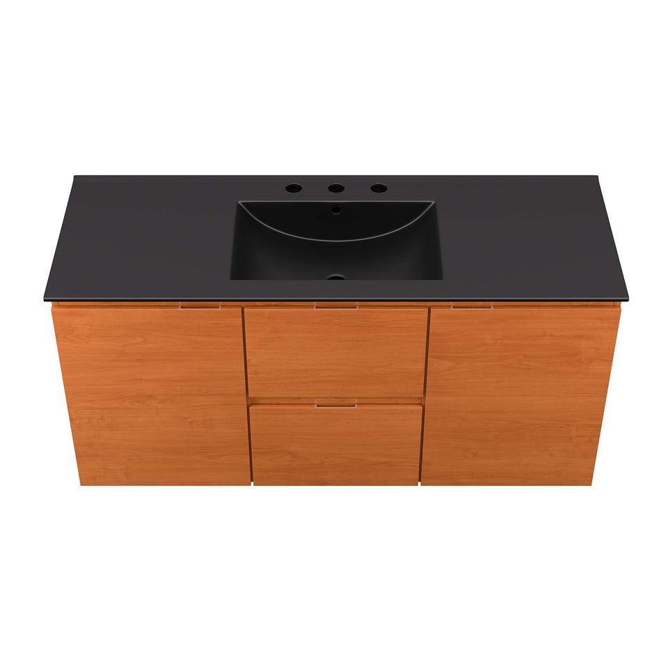 Scenic Wall-Mount Bathroom Vanity Basin Included by Modway