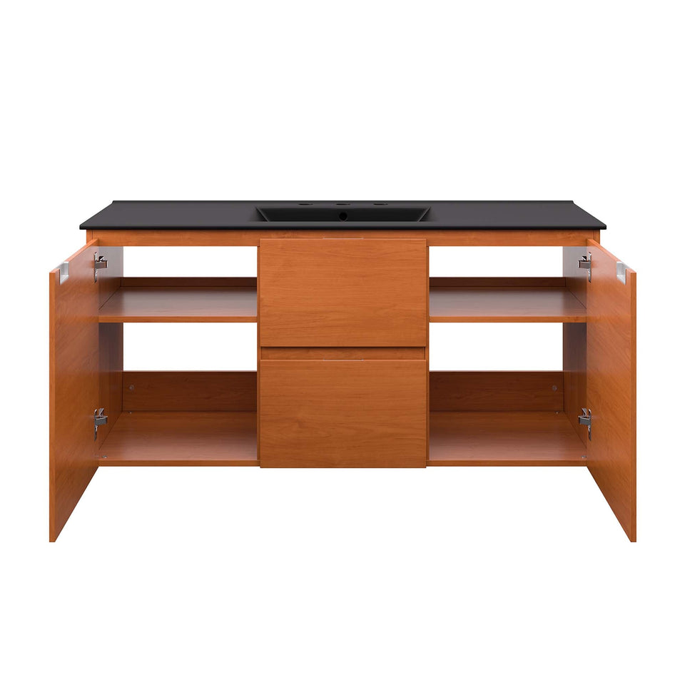 Scenic Wall-Mount Bathroom Vanity Basin Included by Modway
