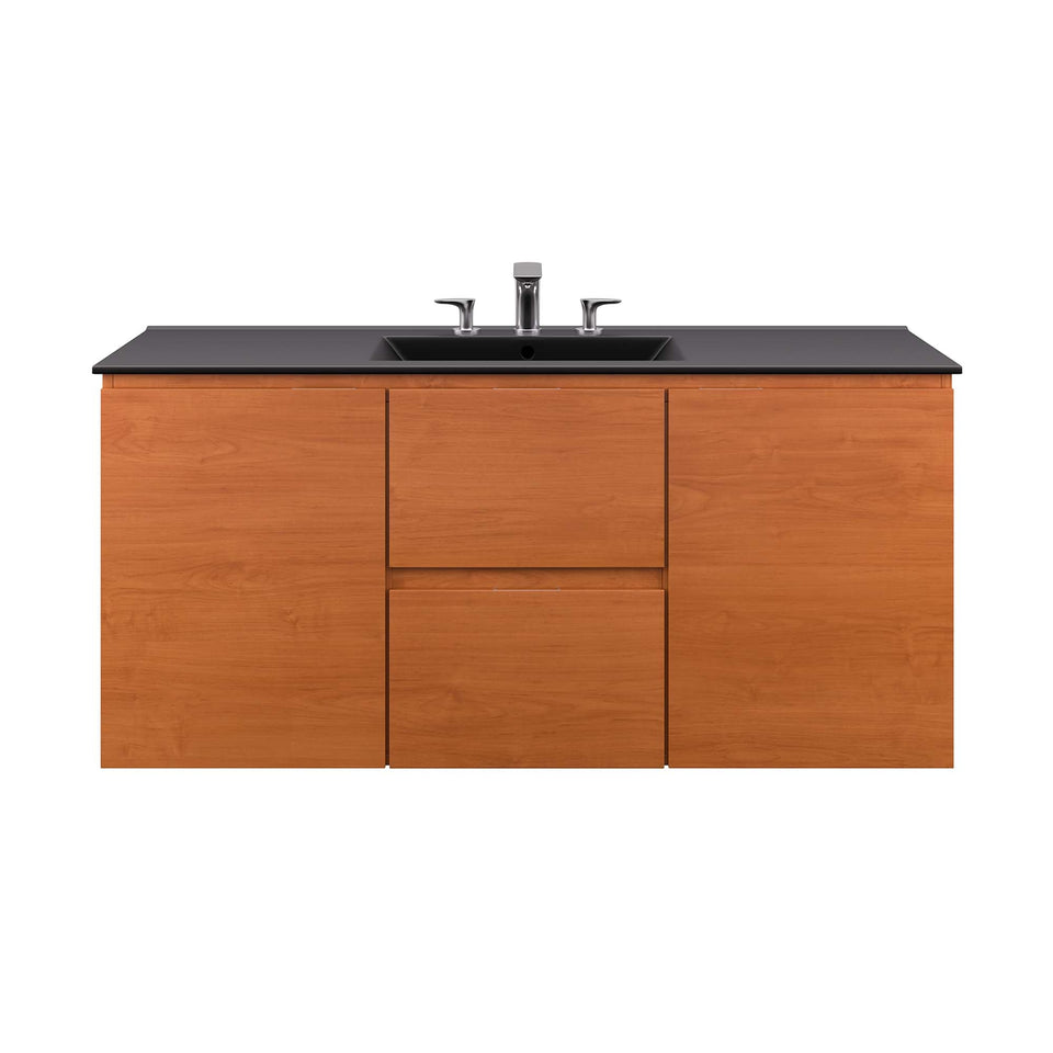 Scenic Wall-Mount Bathroom Vanity Basin Included by Modway