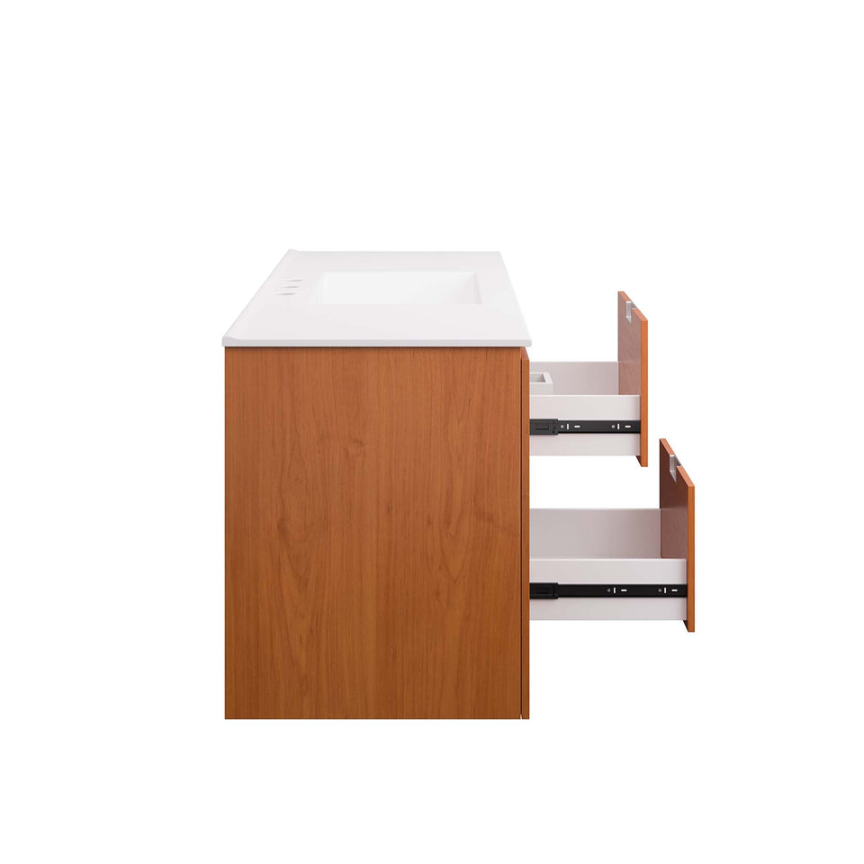 Scenic Wall-Mount Bathroom Vanity Basin Included by Modway