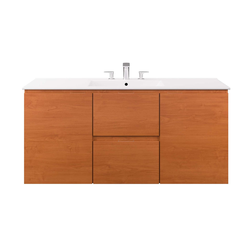 Scenic Wall-Mount Bathroom Vanity Basin Included by Modway