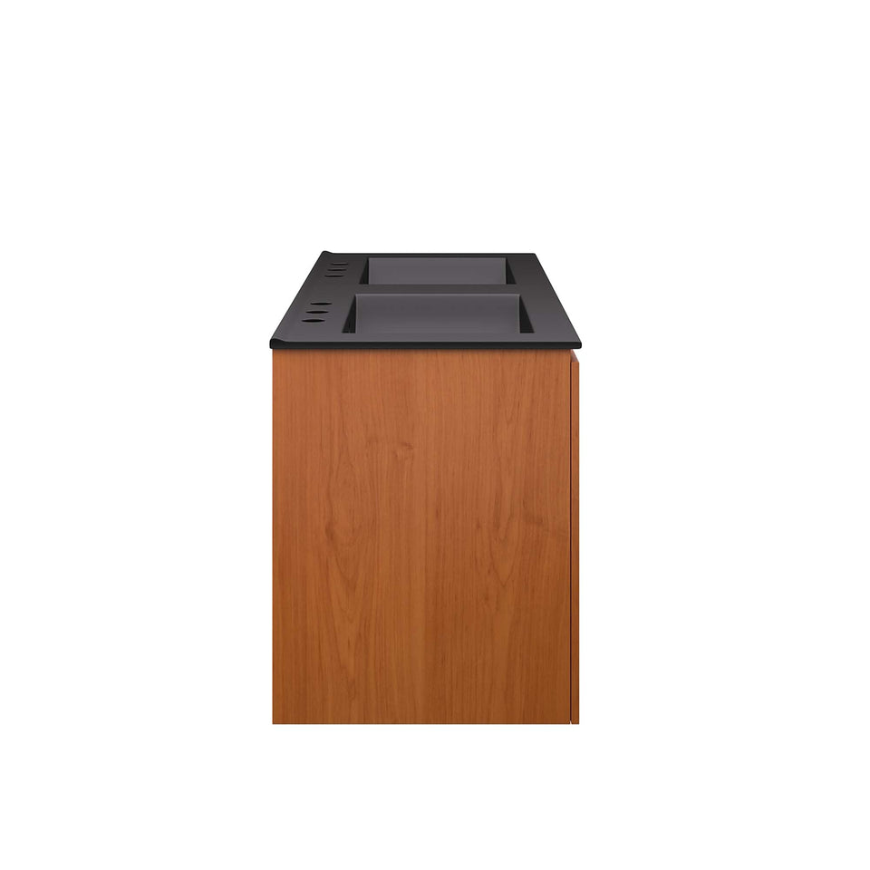 Scenic 48" Double Wall-Mount Bathroom Vanity by Modway