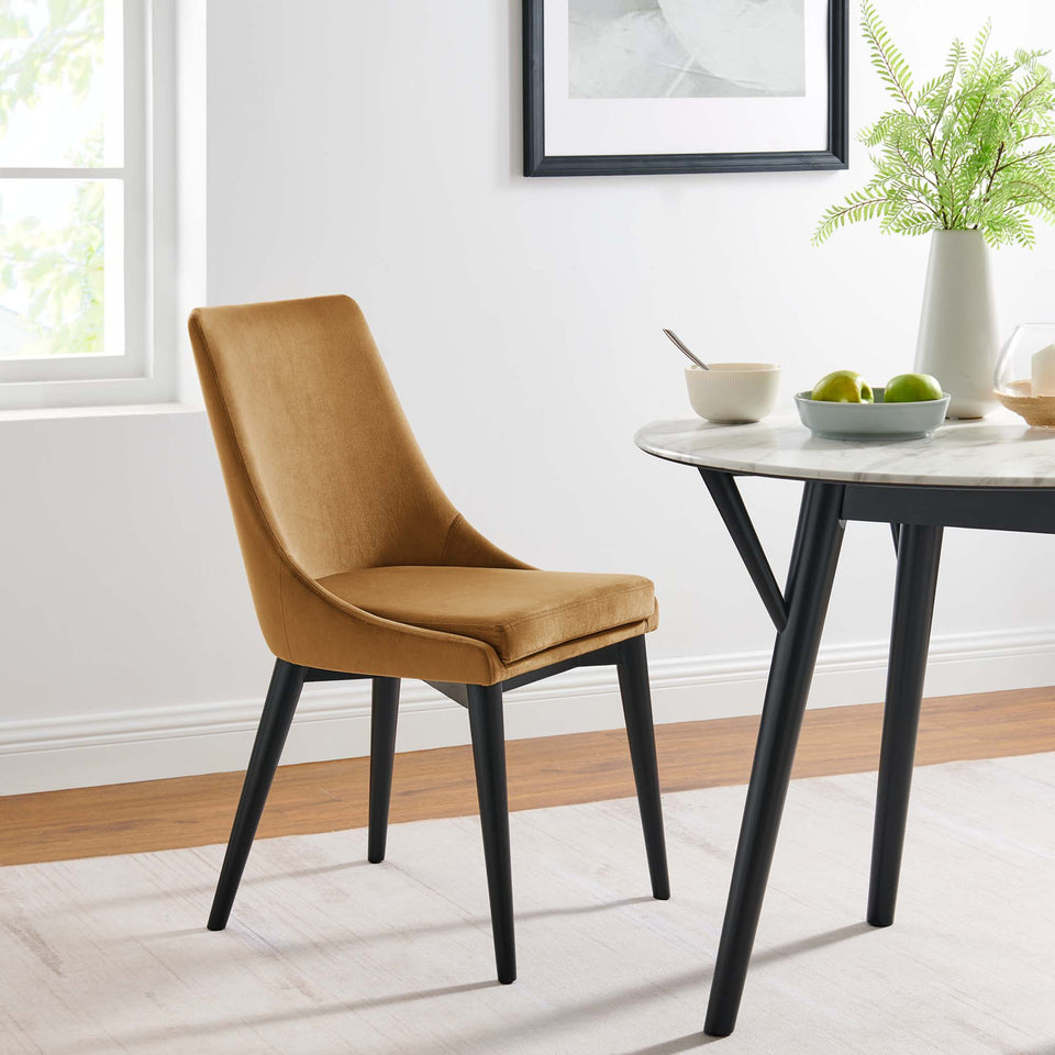 Viscount Accent Performance Velvet Dining Chairs Set of 2 by Modway