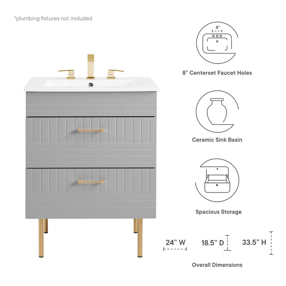 Daybreak Bathroom Vanity Basin Included by Modway
