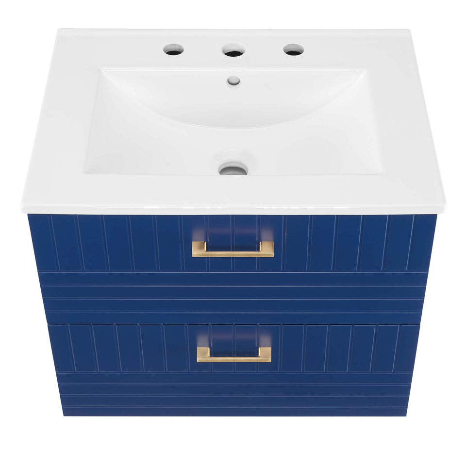 Daybreak Wall-Mount Bathroom Vanity Basin Included by Modway