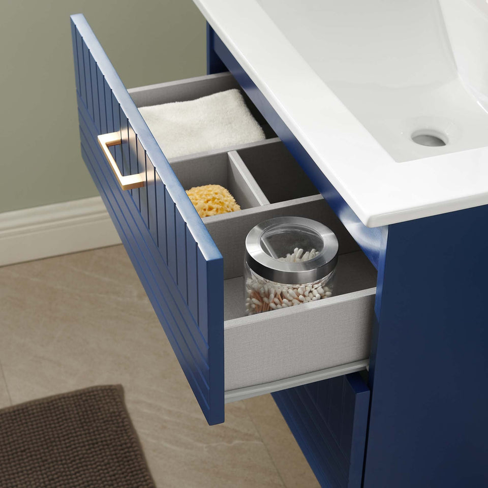 Daybreak Wall-Mount Bathroom Vanity Basin Included by Modway