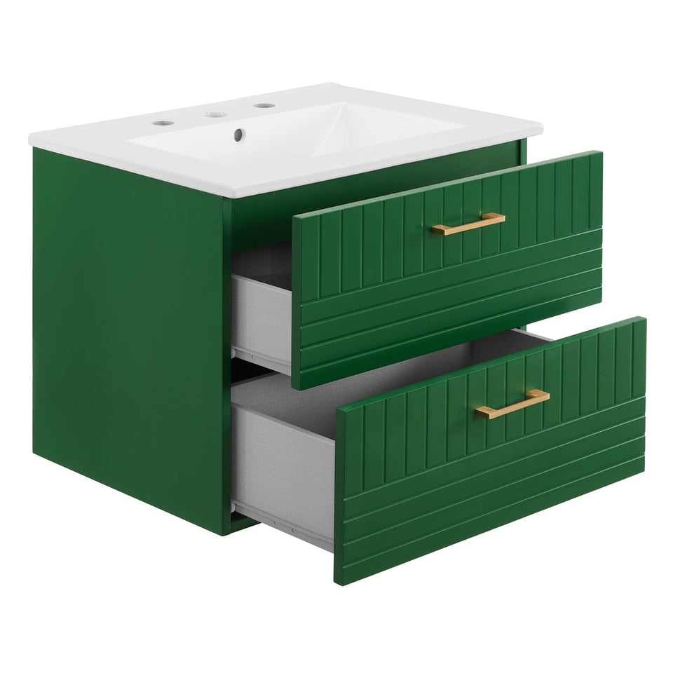 Daybreak Wall-Mount Bathroom Vanity Basin Included by Modway
