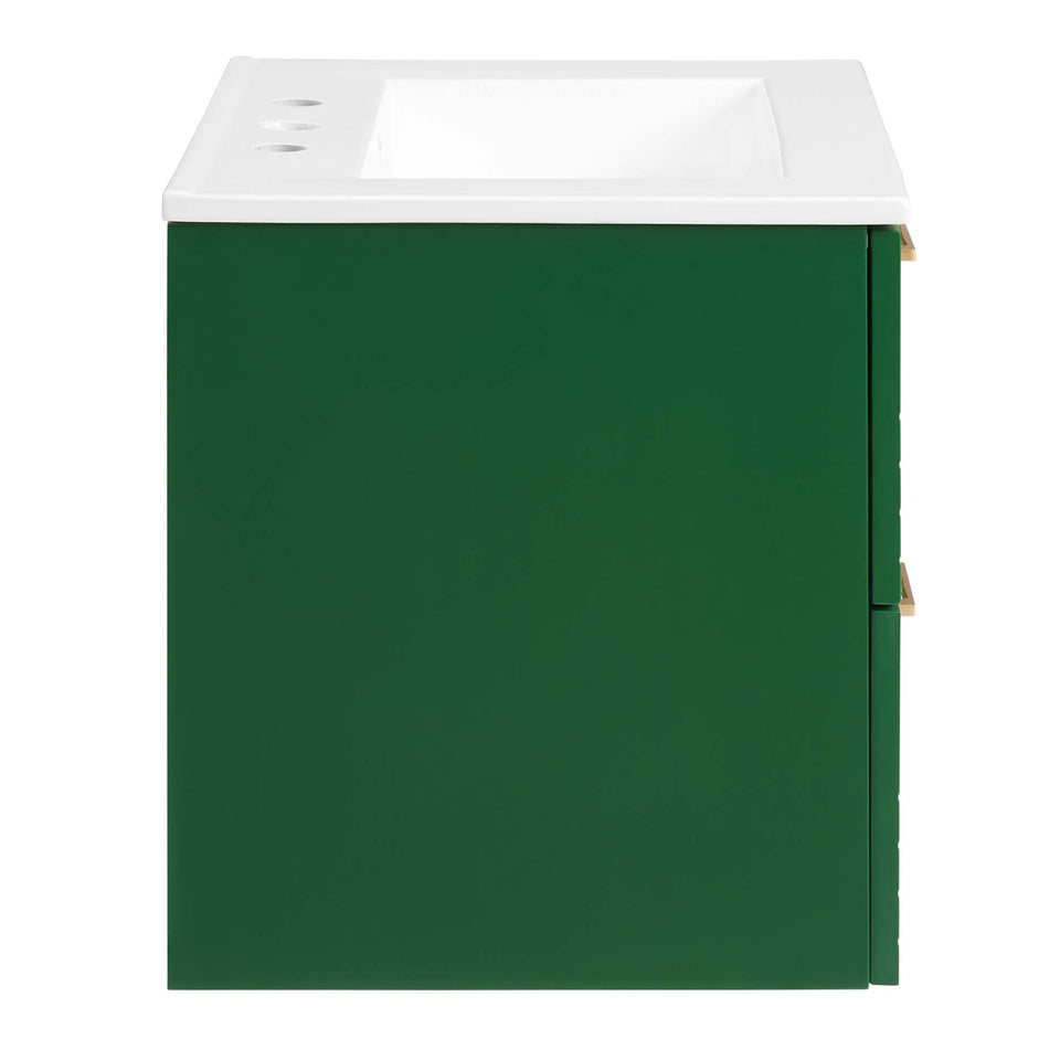 Daybreak Wall-Mount Bathroom Vanity Basin Included by Modway