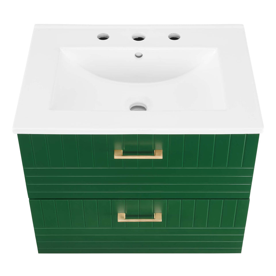Daybreak Wall-Mount Bathroom Vanity Basin Included by Modway