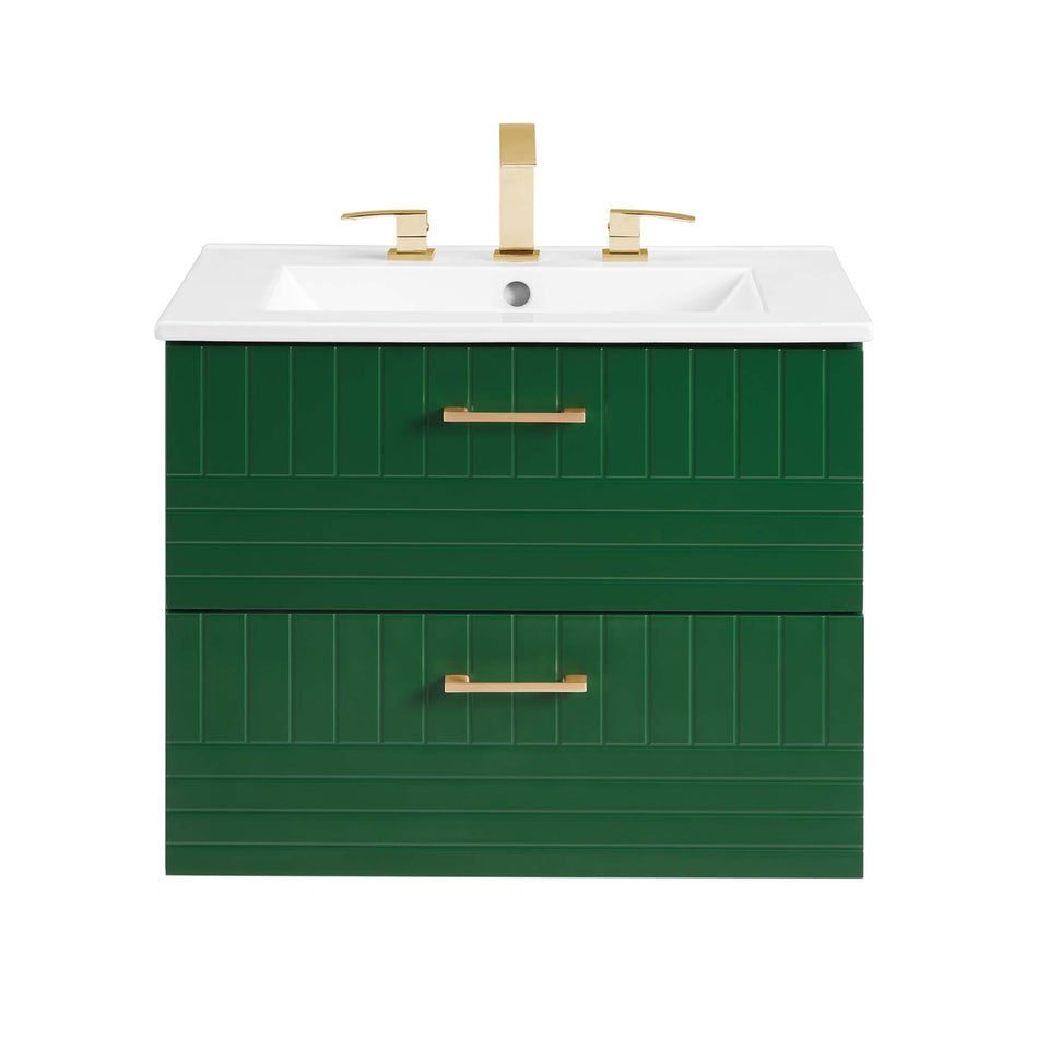 Daybreak Wall-Mount Bathroom Vanity Basin Included by Modway