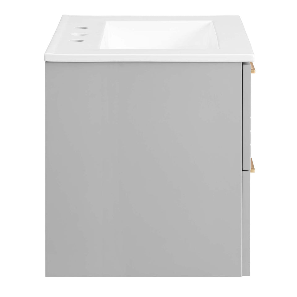 Daybreak Wall-Mount Bathroom Vanity Basin Included by Modway