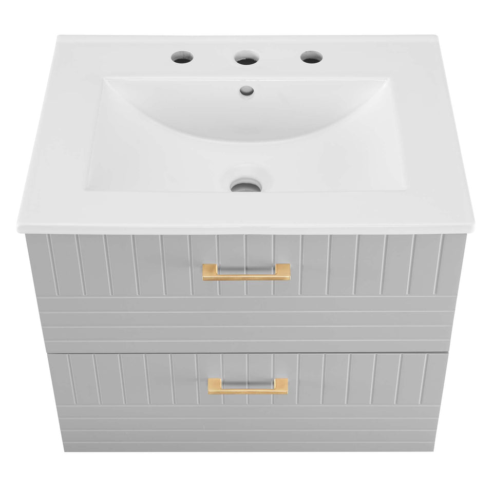 Daybreak Wall-Mount Bathroom Vanity Basin Included by Modway