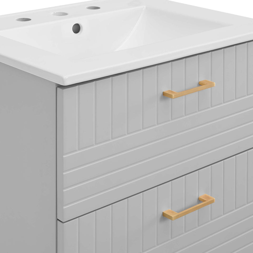 Daybreak Wall-Mount Bathroom Vanity Basin Included by Modway