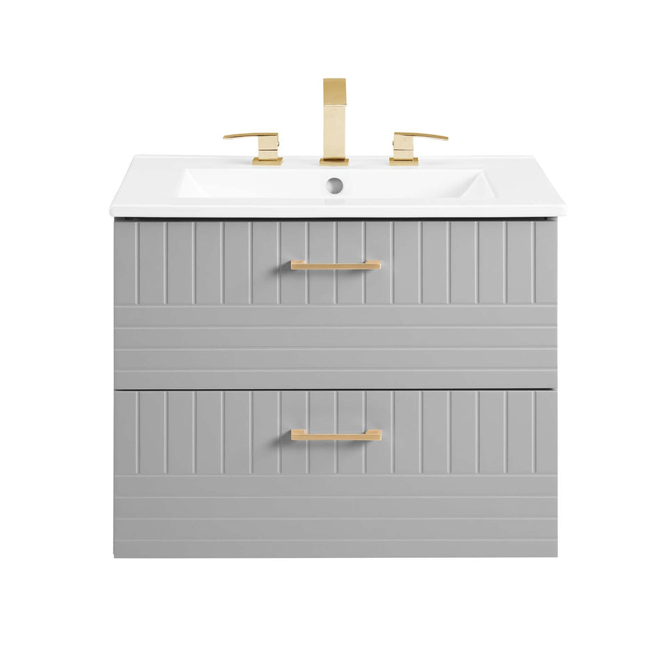 Daybreak Wall-Mount Bathroom Vanity Basin Included by Modway